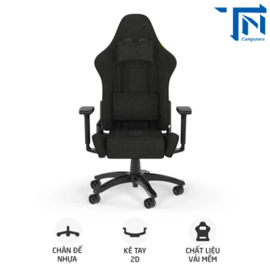 Ghế Gaming Corsair TC100 RELAXED Fabric | Đen