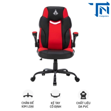 Ghế Warrior Gaming Raider Series WGC203, Chân Xoay, màu Đen đỏ